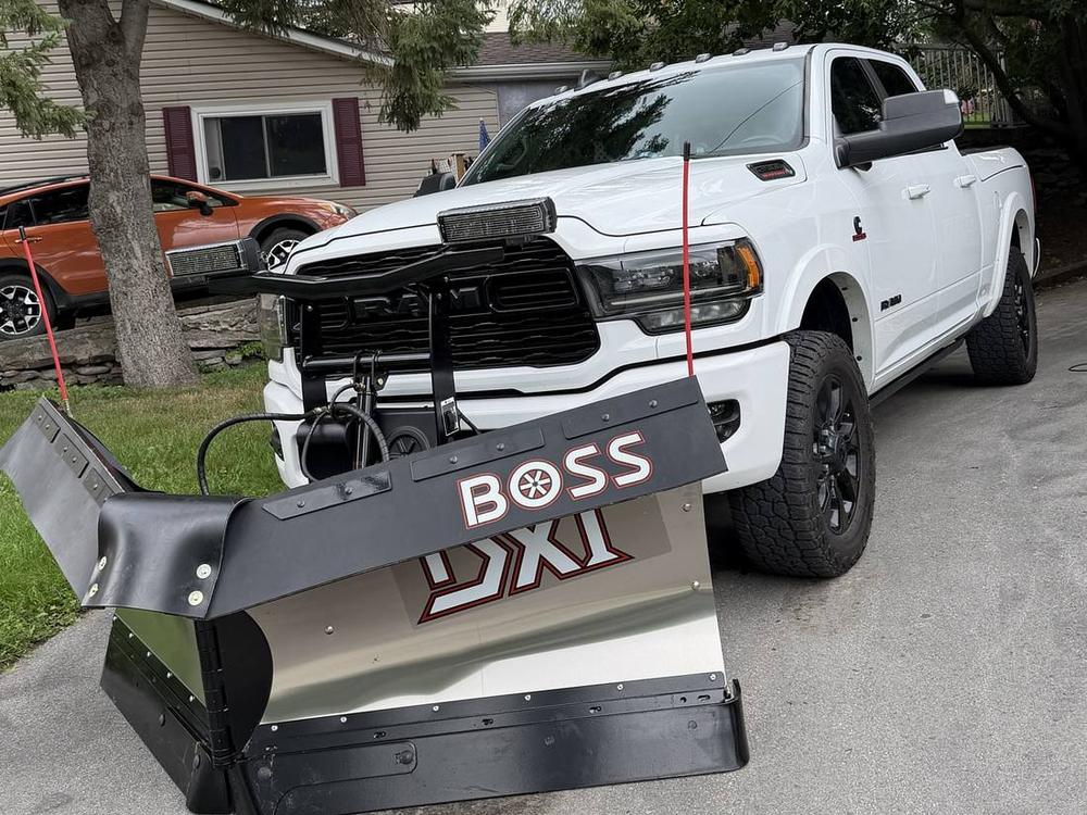 Our pickup truck with a Boss V-plow